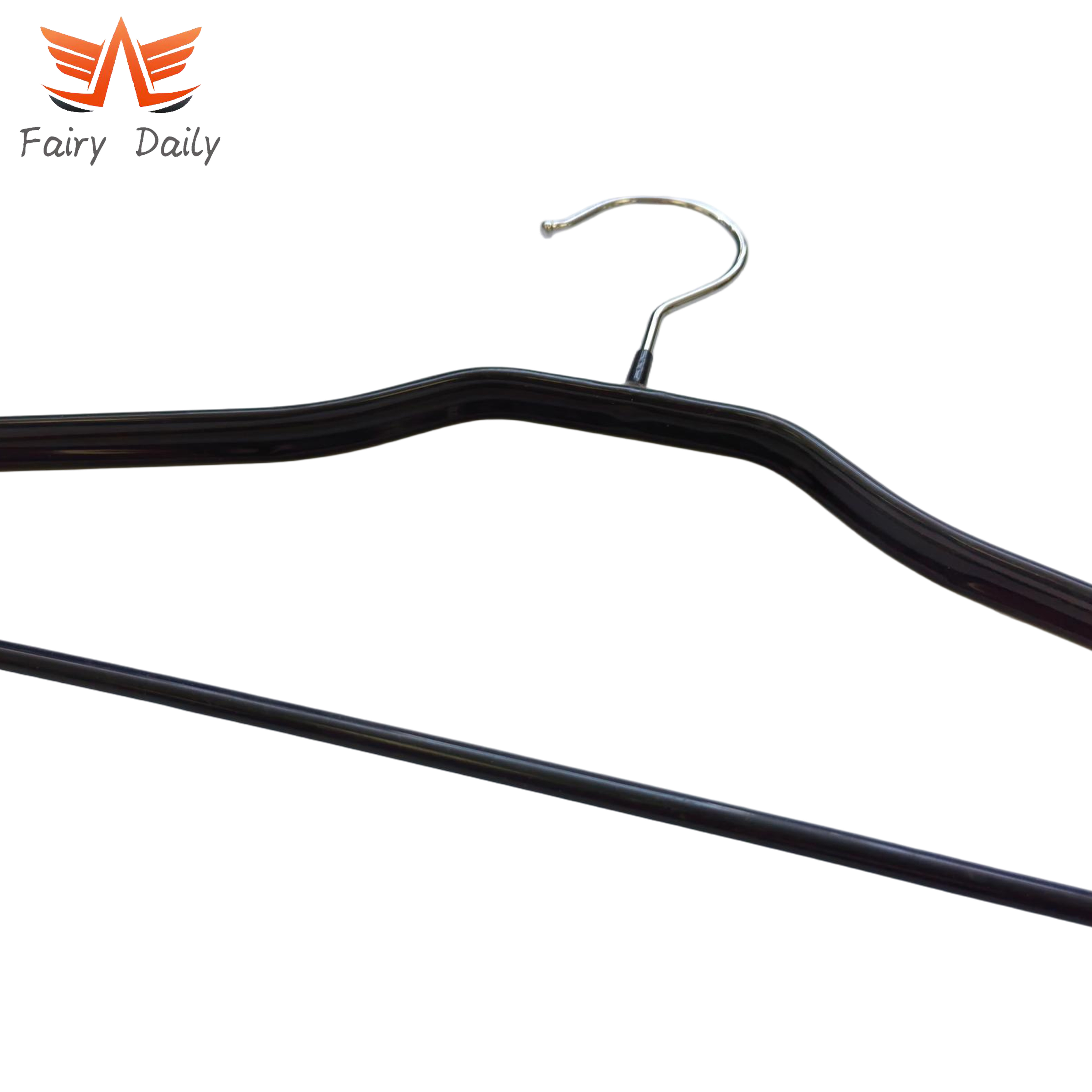 PVC Coating Non-Slip Wire Metal Clothes Hanger for Coat Suit Shirts
