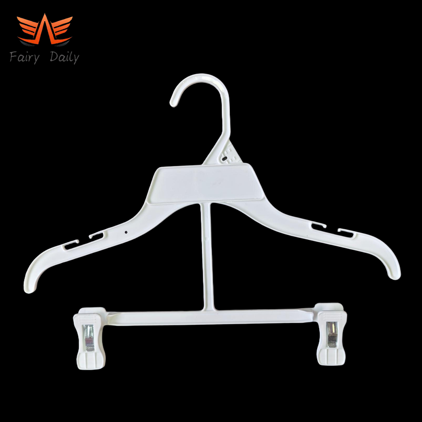 Supply Kids Plastic Hanger with Pants Hanger Together in a Set