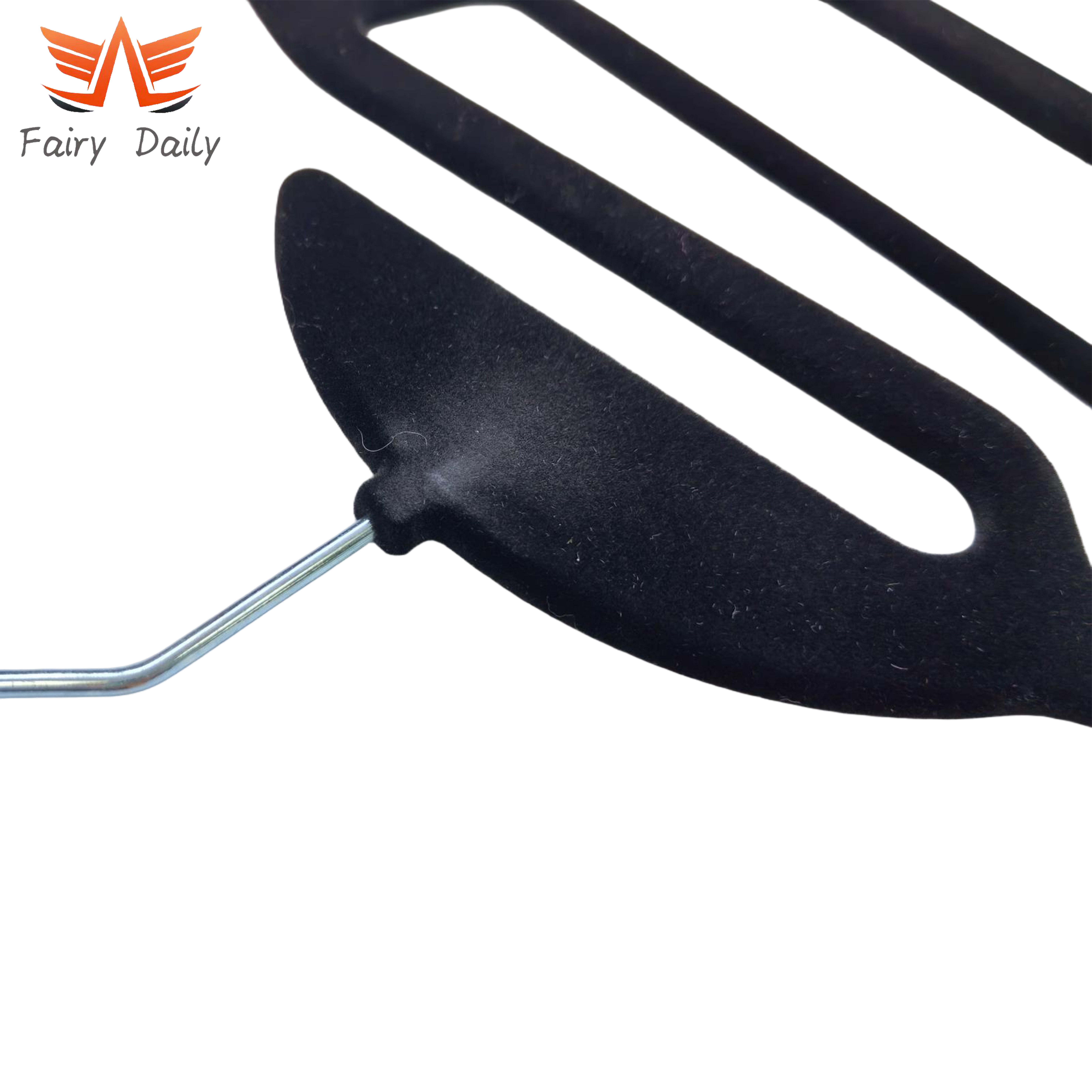 Heavy Duty Velvet Non-Slip Felt Clothes Coat Hanger with Shoulder Notches