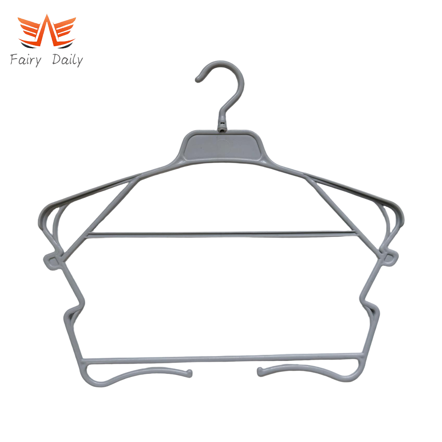 Wholesale Grey Plastic Suits Hanger, Swivel Hook Plastic Clothes Hangers