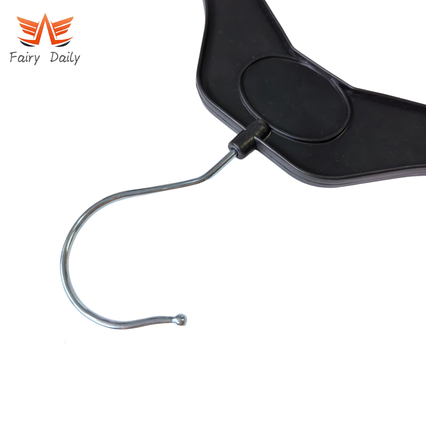 Plastic Coat Top Hanger Black Clothes Hangers for Clothes Stores