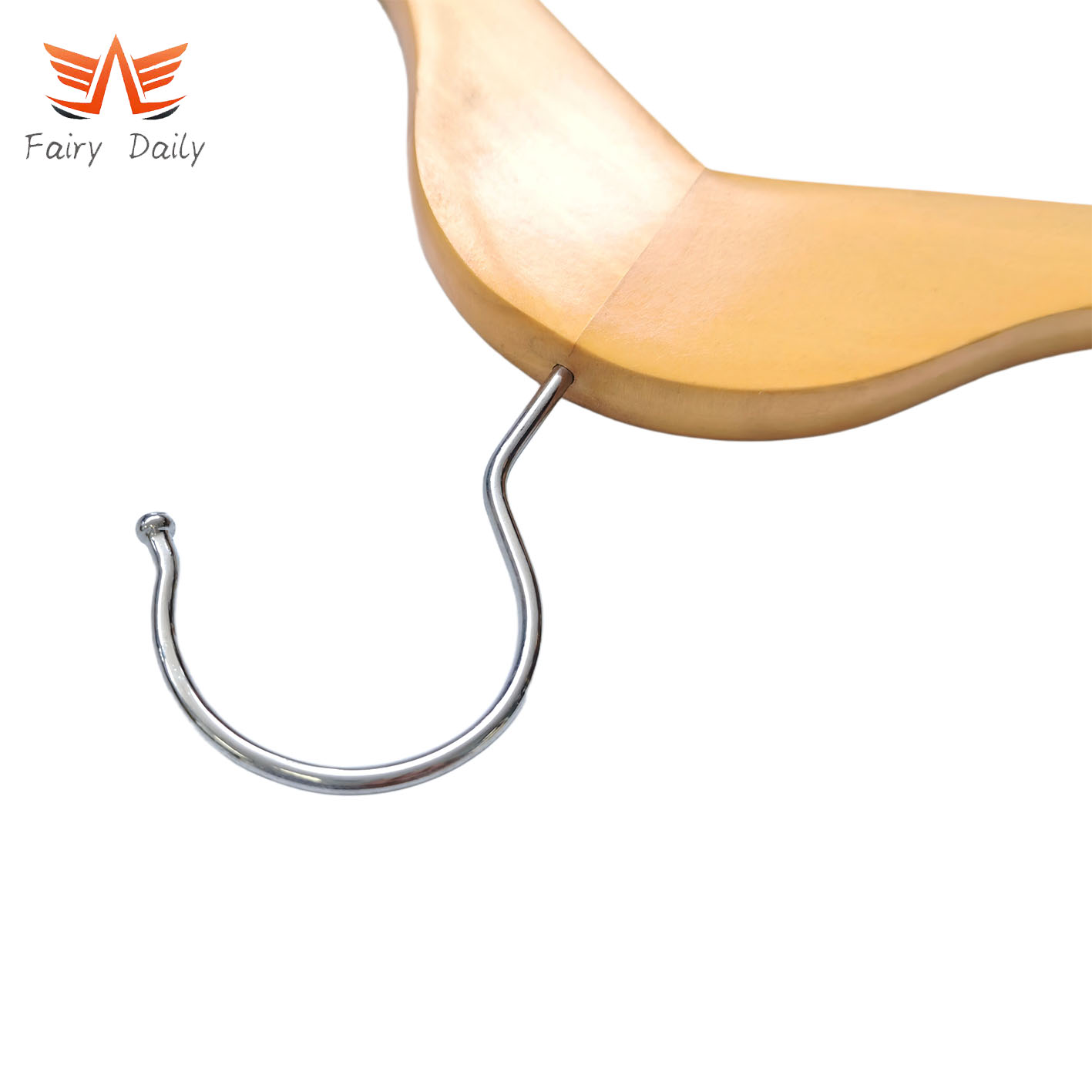 Wooden Coat Suit Pants Hangers with Metal Clips for Shop