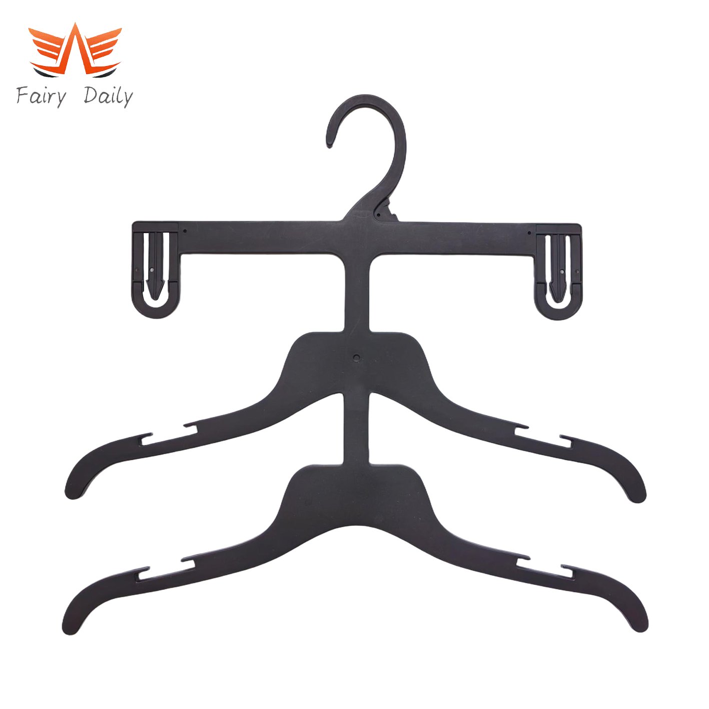 Multi-Layers Plastic Kids Clothes Top Bottom Hanger Rack