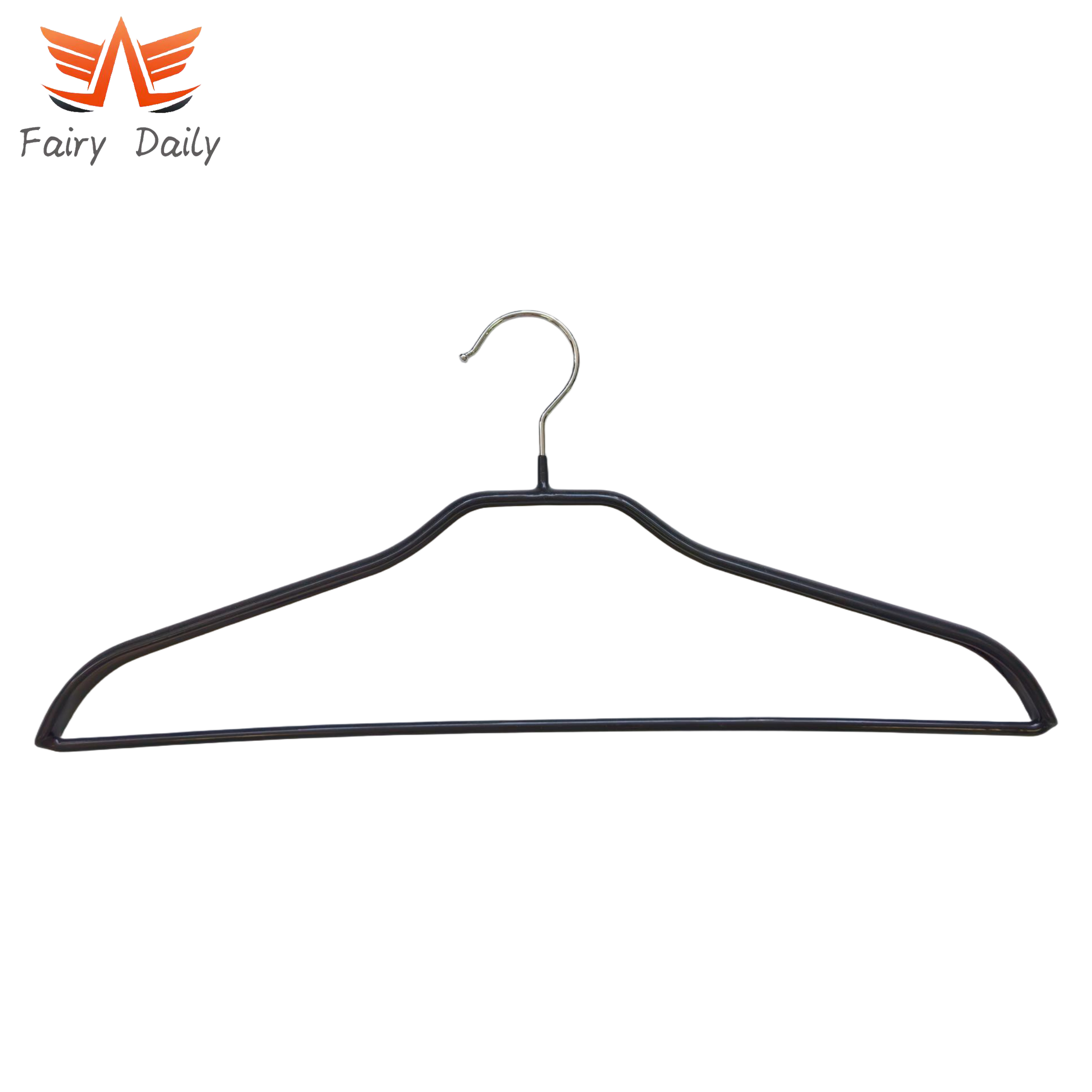 PVC Coating Non-Slip Wire Metal Clothes Hanger for Coat Suit Shirts