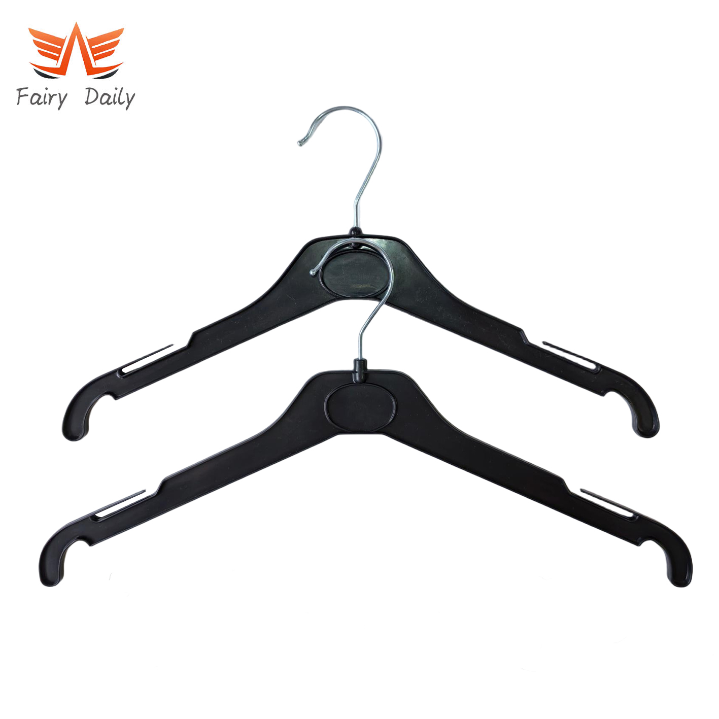 Plastic Coat Top Hanger Black Clothes Hangers for Clothes Stores