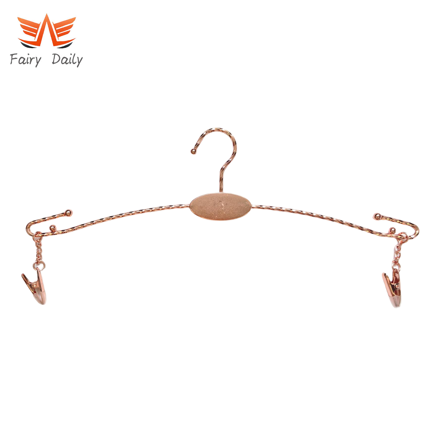 Metal Underwear Bra Hanger Durable Pants Clothes Hangers with Clips