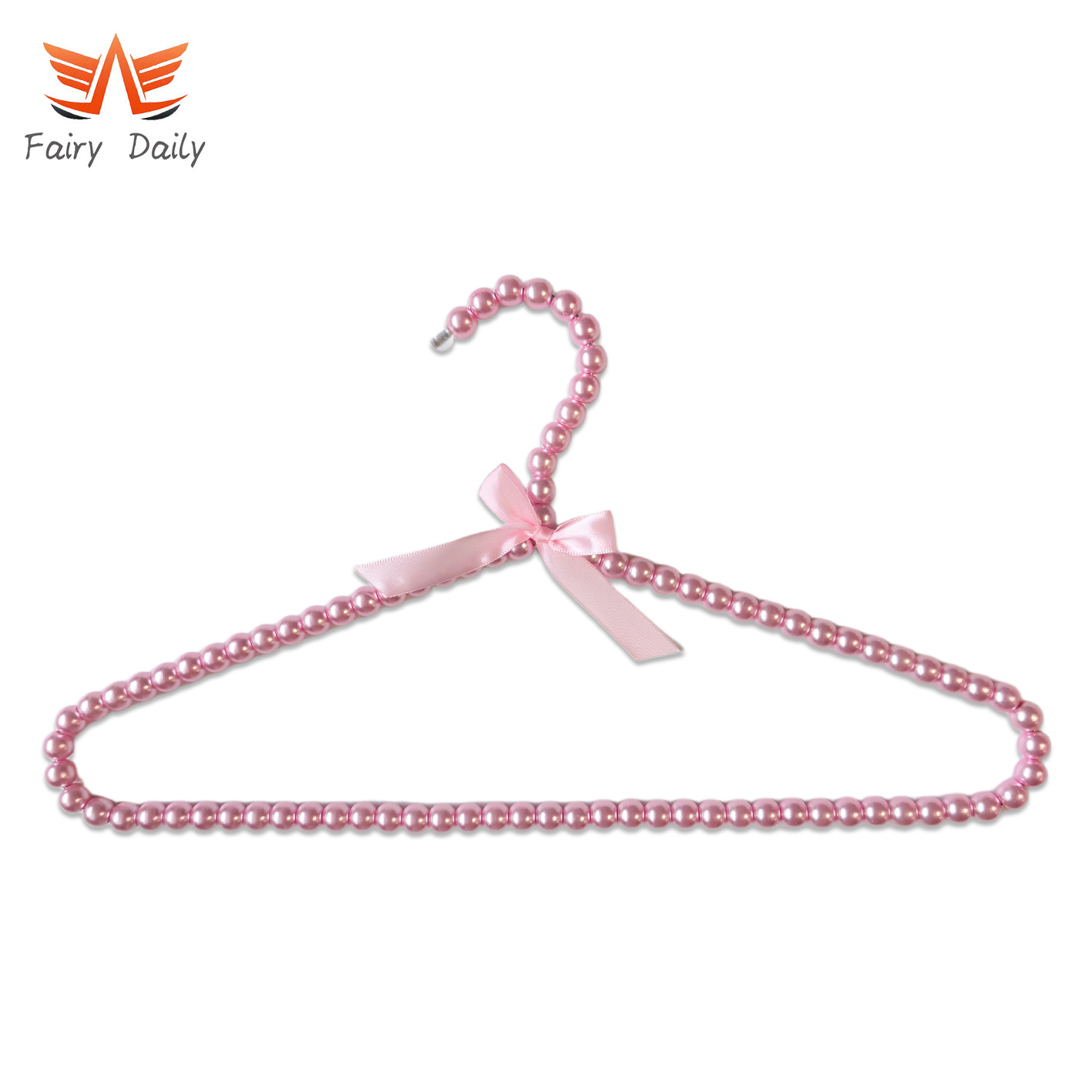 Bridal Hanger for Wedding Dress Elegant Cute Pearl Hanger with Ribbon